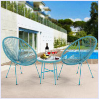Bay Isle Home™ Modern 3 Piece Patio Bistro Conversation Set With Side Table