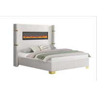 Saflon Delux White Platform Bed
