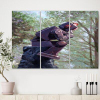 Made in Canada - East Urban Home 'Robot Thinking in the Woods' Painting Multi-Piece Image on Canvas