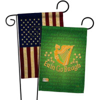 Breeze Decor Erin Go Bragh Garden Flags Pack St Patrick Spring Yard Banner 13 X 18.5 Inches Double-Sided Decorative Home