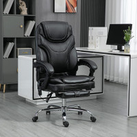 Massage Office Chair 26.4" W x 26.4" D x 44.5" -47.6" H Black