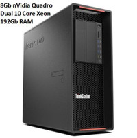 Lenovo P710 Workstation - DUAL Xeon - 20 Cores - 192Gb - 1Tb SSD NVME - 8Gb nVidia Quadro M4000