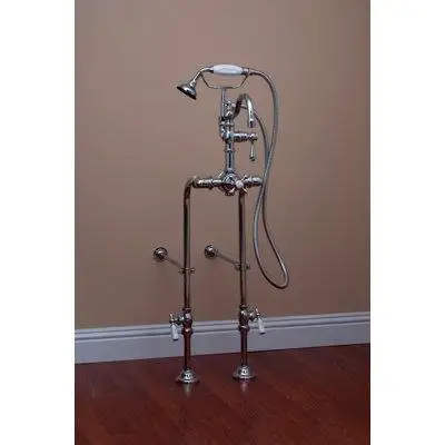 The Thermostatic Freestanding British Telephone Tub Faucet with 24 Supply Lines and Handheld Shower...