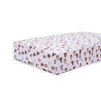 Redwood Rover Madera Fitted Crib Sheet for Standard Crib and Toddler Mattresses, 28x52 Inch, Little Bear