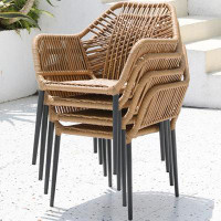Bayou Breeze Patio Dining Set,Outdoor Rattan Chairs,Aluminum Frame — Outdoor Tables & Table Components: From $99
