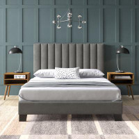 Latitude Run® Latitude Run® Colbie King Bed W/Carroll Grey W/Two End Table (3A Packing)