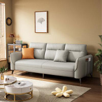 Hokku Designs 82.68" White 100% Polyester Standard Sofa