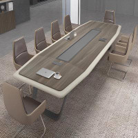 Inbox Zero Conference Table Long Table Modern Simple Desk Negotiation Table Includes 8 Chairs