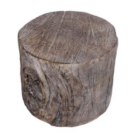 Millwood Pines Suresnes Solid Wood Tree Stump End Table