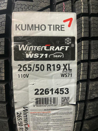 4 Brand New Kumho Wintercraft WS 71 SUV 265/50R19 XL  Winter tires  *** WallToWallTires.com ***