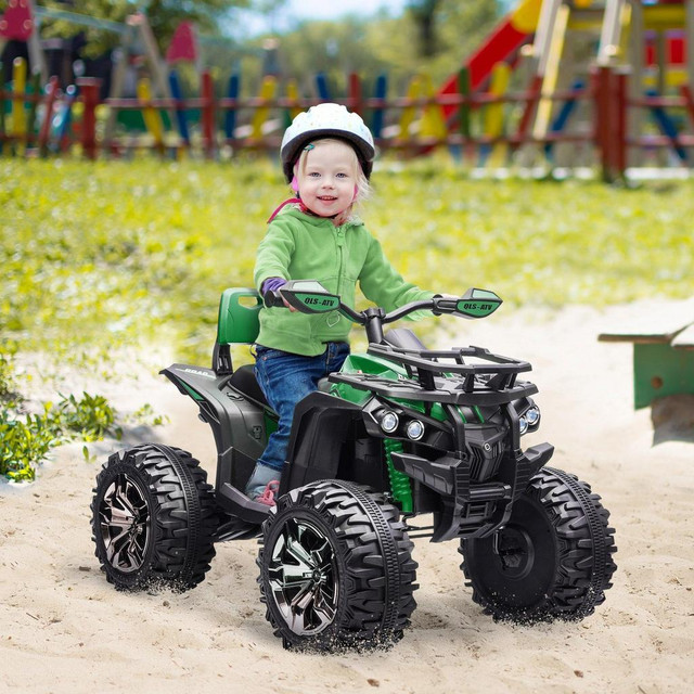 12V KIDS RIDE-ON FOUR WHEELER ATV CAR WITH MP3 REAL WORKING HEADLIGHTS, BATTERY POWERED MOTORCYCLE FOR BOYS AND GIRLS in Toys & Games - Image 4