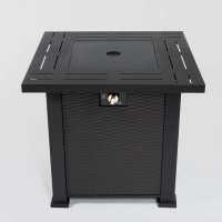 Darby Home Co Aalana 24.02" H x 27.17" W Steel Outdoor Fire Pit Table with Lid