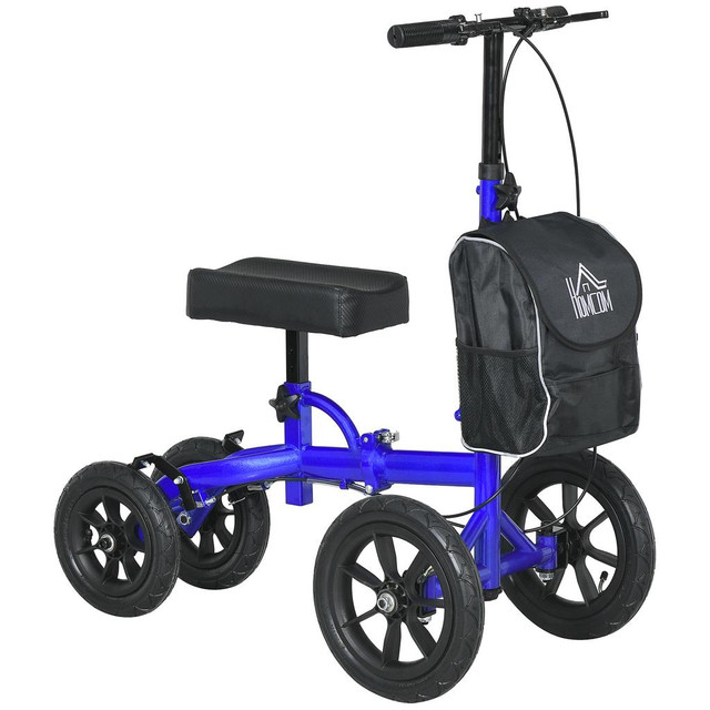 Knee Scooter 19.7" W x 35.4" D x 40.9" H Blue in Health & Special Needs - Image 2