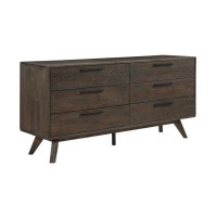 Foundry Select 6 Drawer 63'' W Solid Wood Dresser