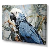 Bay Isle Home™ Blue Parrot Tropical Forest Rhapsody - Parrot Canvas Wall Art