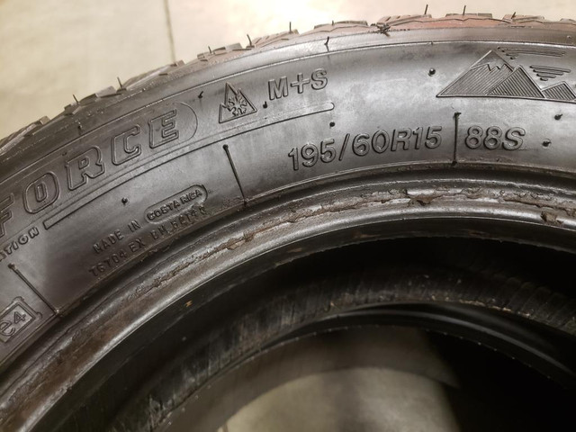(DH144) 1 Pneu Hiver - 1 Winter Tire 195-60-15 Firestone 9/32 in Tires & Rims in Greater Montréal - Image 3