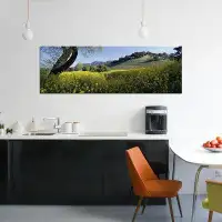 East Urban Home 'Mustard Plants in a Field, Napa Valley, California, USA' by Panoramic Images - Gallery-Wrapped Canvas G