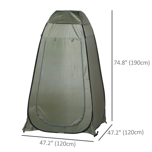 Shower Tent 47.2" L x 47.2" W x 35.4" H Green in Fishing, Camping & Outdoors - Image 3