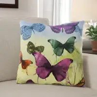 Winston Porter Dietrick Butterfly Throw Pillow