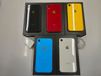 iPhone XR 64GB, 128GB 256GB CANADIAN MODELS NEW CONDITION WITH ACCESSORIES 1 Year WARRANTY INCLUDED