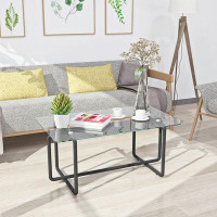 Wrought Studio Modern Tempered Glass Coffee Table