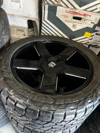 SET OF FOUR BRAND NEW 22 INCH ARMED OFF ROAD WHEELS !! 8X165.1 / 8X170 !! MOUNTED WITH 33x12.50R22 TOYO OPEN COUNTRYS!!