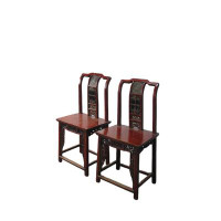 DYAG East Pair Antique Chinese Blue Eye Side Chairs