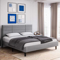 Latitude Run® Modern Design Bed Frame with Upholstered Headboard Non-Slip and Noise-Free