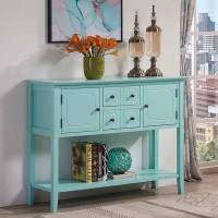 Breakwater Bay Wooden Console Table, Sideboard Buffet With 4-Drawers, 2-Doors And 1 Bottom Shelf