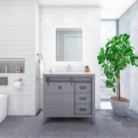 Gracie Oaks Toneesha 36" W x 22" D x 33.8" H Single Bathroom Vanity