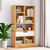 Latitude Run® Wooden Open Shelf Bookcase - 51" Height Freestanding Display Storage Cabinet Organizer