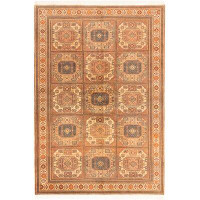 Isabelline One-of-a-Kind Joan Hand-Knotted 1990s Keisari Beige 6'7" x 9'8" Wool Area Rug