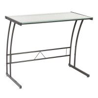 Ebern Designs Sigma Contemporary Desk In Black Frame And White By Lumisource