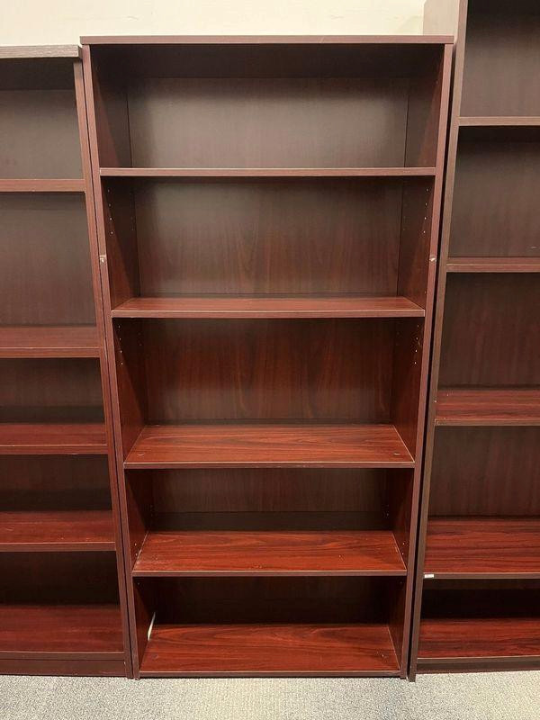 Laminate Bookcase – Mahogany – 66H in Desks in Belleville Area