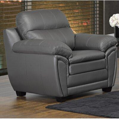 Made in Canada - Orren Ellis Coyle 48" Wide Top Grain Leather Club Chair in Chairs & Recliners