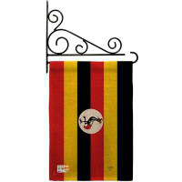 Breeze Decor Uganda 2-Sided Burlap 19 x 13 in. Garden Flag