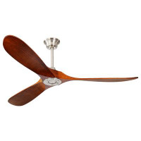 Home Decor 60 Inch Indoor Modern Ceiling Fan With 6 Speed Remote Control 3 Solid Wood Blade For Living Room
