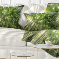 Made in Canada - East Urban Home Peaks of Bamboo in Kyoto Forest Lumbar Pillow