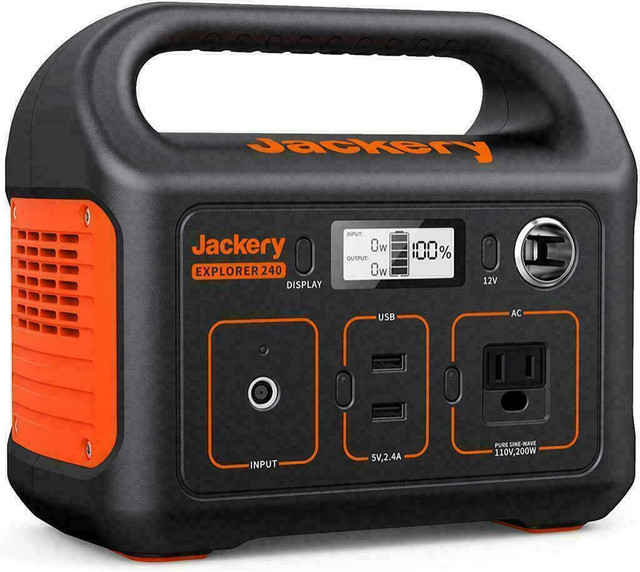 FREE Delivery | Jackery Portable Power Station Explorer 240, 240Wh Backup Lithium Battery, 110V/200W AC Outlet in Other