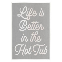 Stupell Industries Life Better In The Hot Tub Phrase by Lil' Rue - Print