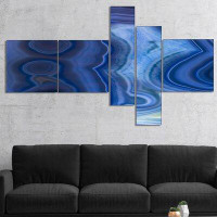 Made in Canada - East Urban Home 'Blue Agate Stone Design' Print Multi-Piece Image on Canvas