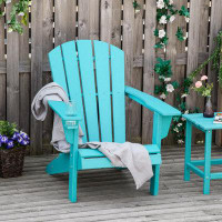 Rosecliff Heights Outdoor Adirondack Chair with Cup Holder