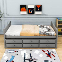 Wildon Home® Kassidy Full Size 3 Drawers Daybed with Trundle