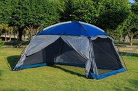 NEW IN BOX - WORLD FAMOUS SCREEN HOUSE GAZEBO TENT WITH RAIN FLAPS - PROTECTION FROM INSECTS, SUN AND RAIN !!
