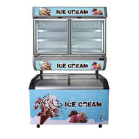 Double Deck Ice Cream Freezer and  Top Cabinet | Convenience Store | Grocery Store