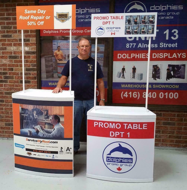 Portable Promotion Tables Sampling Counters Promo Pop Up Table + CUSTOM Graphics for any Marketing Event in Other Business & Industrial - Image 3
