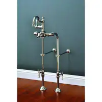 Strom Living Thermostatic Freestanding Tub Faucet with Arched Spout and 24" Supply Lines