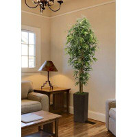 Bloomsbury Market 84" Tall High End Realistic Silk Floor Bamboo Tree in Planter
