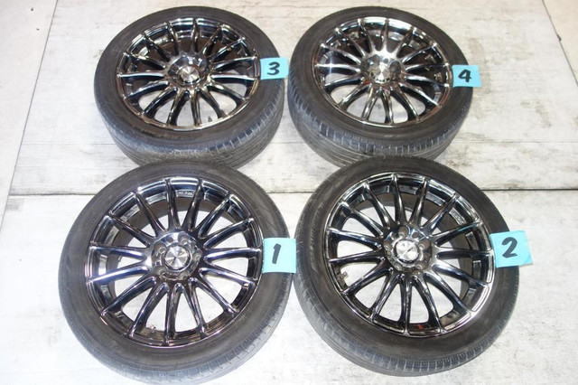 JDM Work Sporbo Rims Wheels Tires 5x114.3 18x7.5 +48 Offset Japan Genuine in Tires & Rims - Image 4