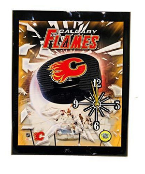 Calgary Flames (10 x 12) Hand Crafted Analog Wall Clock - Battery Operated - Quartz Movement Quality Clock Canada Preview